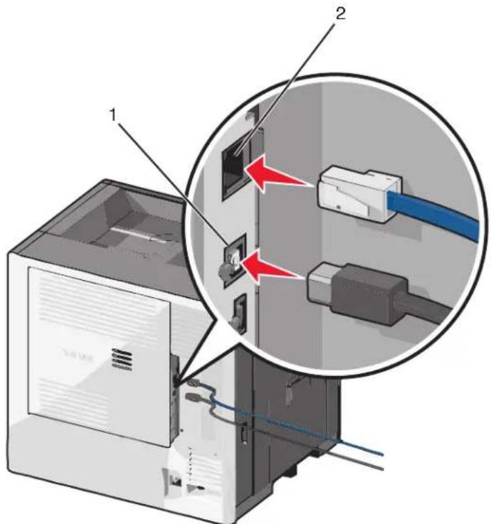 LEXMARK C792 - Connexion des câbles - 2
