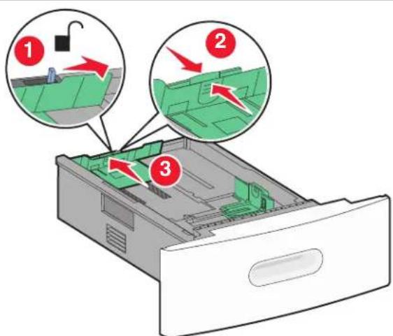 LEXMARK T656 - Chargement du papier dans les tiroirs 250 feuilles et 550 feuilles - 2