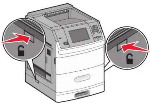 LEXMARK T656 - Retrait d'un bac optionnel - 1