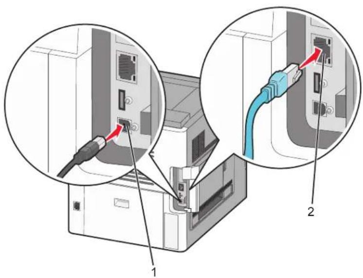 LEXMARK T656 - Connexion des cables - 1