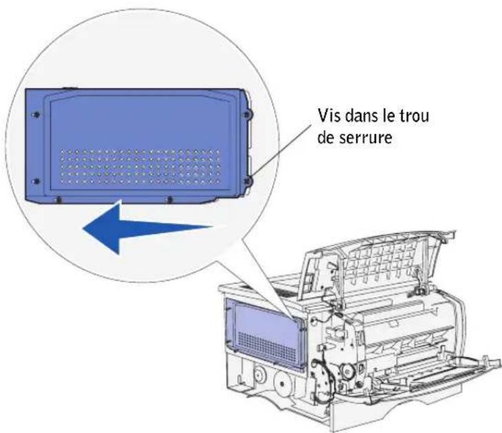 Vis dans le trou de serrure