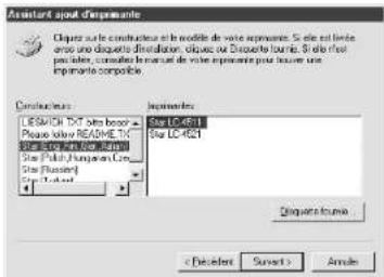 STAR LC4521 - Configuration de l'imprimante sous Windows 95 - 4