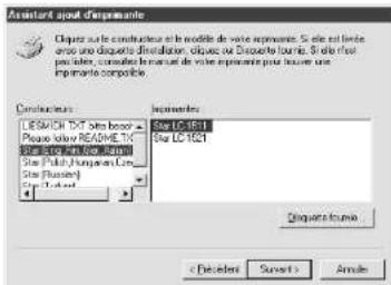 STAR LC1511 - Configuration de l'imprimante sous Windows 95 - 4