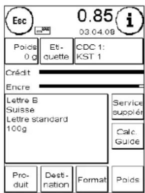 Frama Matrix F4 - Modifier les propriétés de produits postaux (fonction de selection rapide) - 2