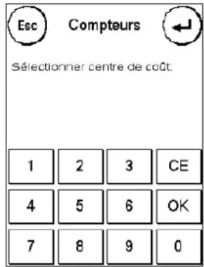 Frama Matrix F4 - Affichage des données des centres de coût dans le mode Administration - 5