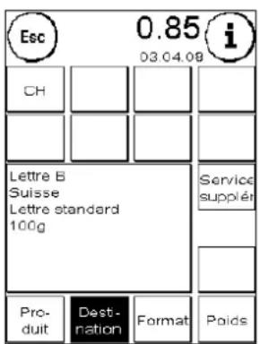 Frama Matrix F4 - Modifier les propriétés de produits postaux (fonction de selection rapide) - 1
