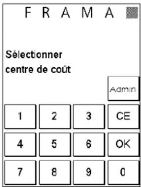 Frama Matrix F4 - Mode Centre de cout - 1