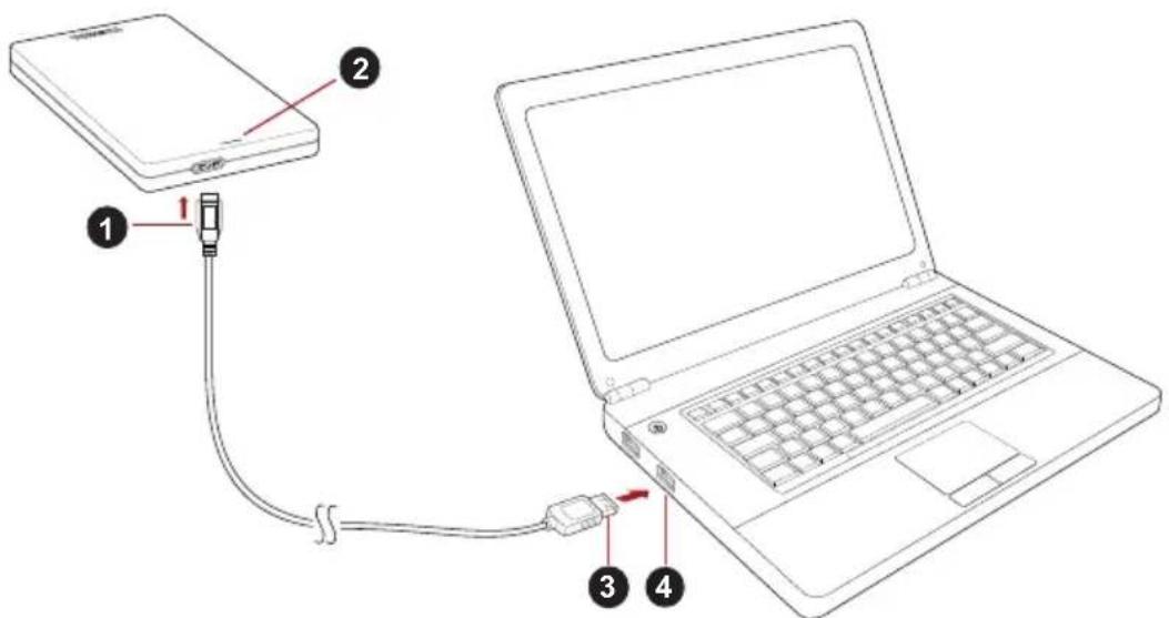 TOSHIBA Canvio Alu - Подключение диска к компьютеру - 1
