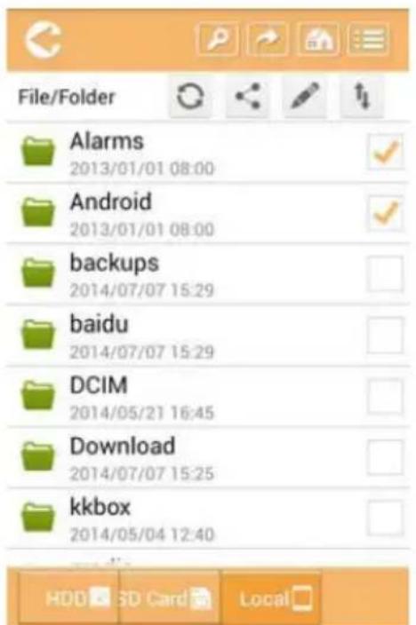 File/Folder Alarms 2013/01/01 08:00 Android 2013/01/01 08:00 backups 2014/07/07 15:29 baidu 2014/07/07 15:29 DCIM 2014/05/21 16:45 Download 2014/07/07 15:25 kkbox 2014/05/04 12:40 HDD 3D Card Local