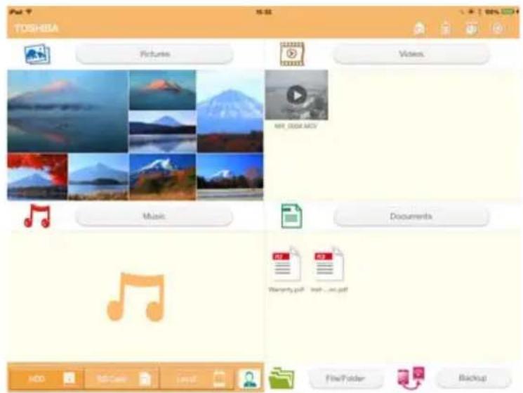 TOSHIBA Pictures Videos MY_NAME.MCY Music Documents Warranty.pdf Inh...nc.pdf FileFolder Backup
