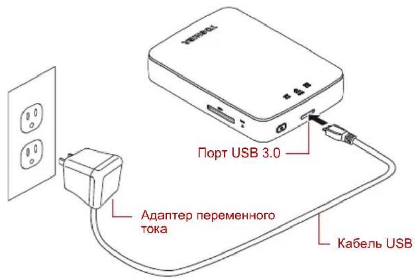 Порт USB 3.0 Адаптер переменного тока Кабель USB