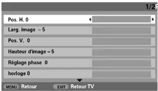 TOSHIBA WLG67 - Position d'image - 2