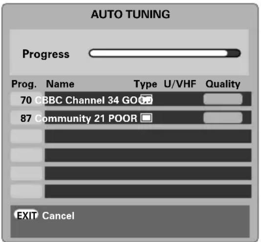 TOSHIBA WLG67 - Tuning the television for the first time - 2