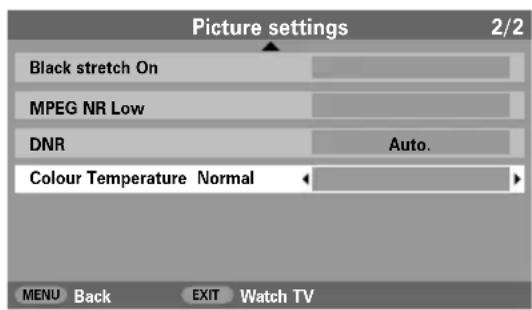 TOSHIBA WLG67 - Colour temperature - 1