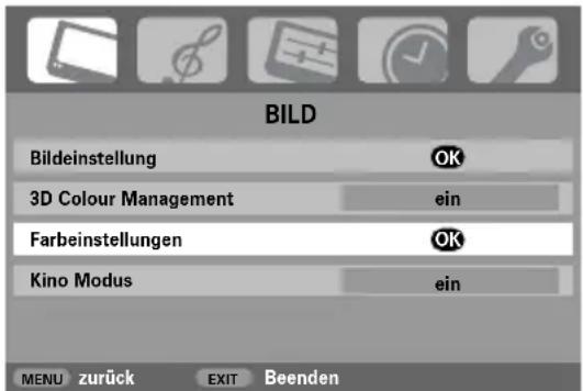 TOSHIBA WLG67 - Farbeinstellungen - 1