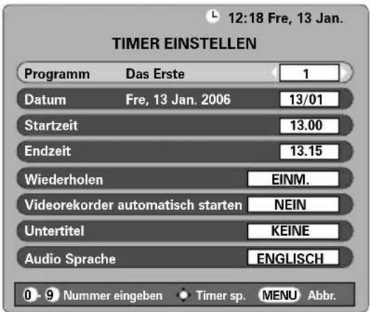 TOSHIBA WLG67 - Programm-Timer – nur digital - 2