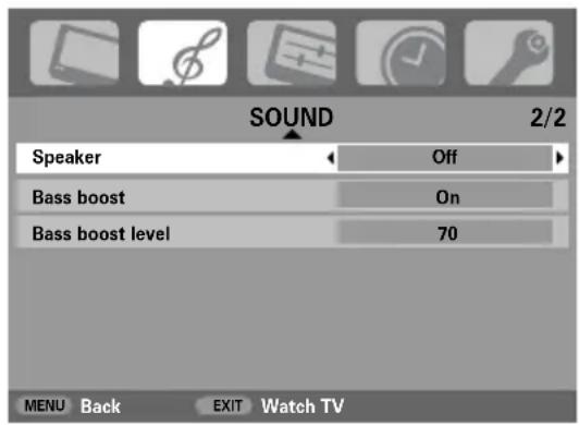 TOSHIBA WLG67 - Bass, Treble and Balance - 2