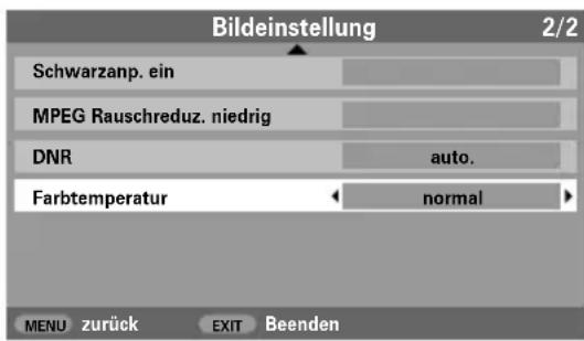 TOSHIBA WLG67 - Farbtemperatur - 1