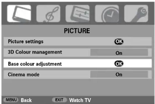 TOSHIBA WLG67 - Base colour adjustment - 1