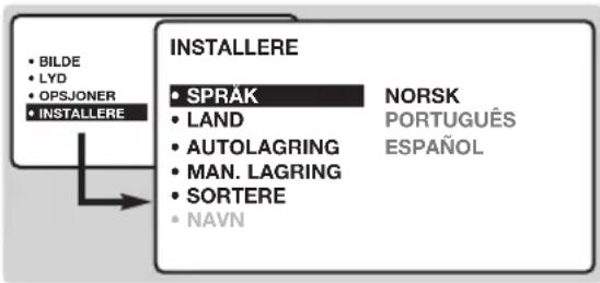 PHILIPS 23HM8821 - Valg av sprek og land - 1