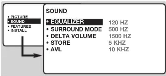 PHILIPS 23HM8821 - Adjusting the sound - 1
