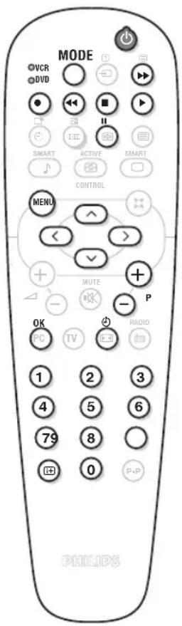 PHILIPS 23HM8801 - Touches magnétoscope et DVD - 1