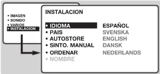 PHILIPS 23HM8801 - Elección del idioma y del país - 1