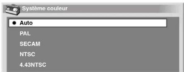 PIONEER PDP4270XA - Choix du système couleur (mode AV uniquement) - 1