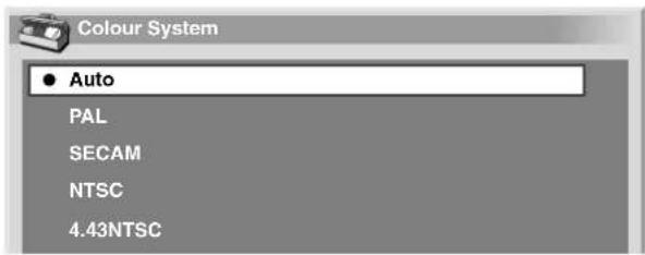 PIONEER PDP4270XA - Colour system setting (AV mode only) - 1