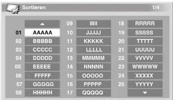 PIONEER PDP4270XA - Sortieren von voreingestellten Fernsehkanälen - 1
