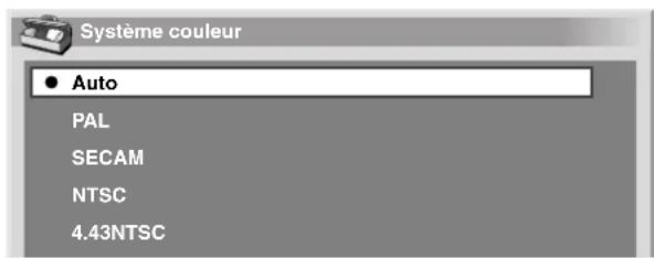 PIONEER PDP507XD - Choix du système couleur (mode AV uniquement) - 1