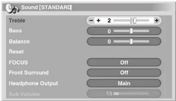 PIONEER PDP507XD - Sound adjustments - 1