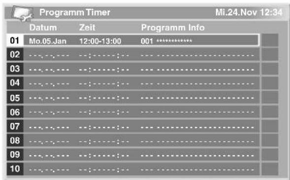 PIONEER PDP507XD - Timer manuell programmieren - 2