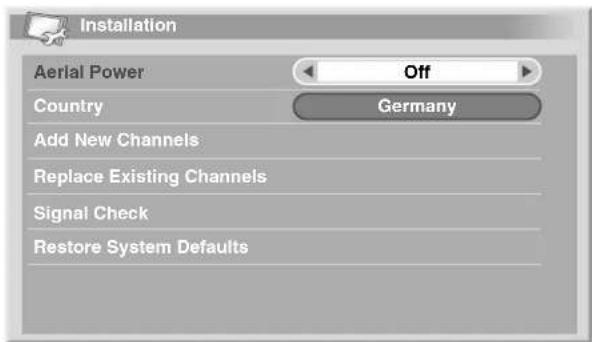 PIONEER PDP507XD - Switching on/off the power to the antenna - 1