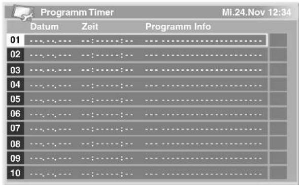 PIONEER PDP507XD - Timer manuell programmieren - 1