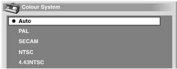 PIONEER PDP507XD - Colour system setting (AV mode only) - 1