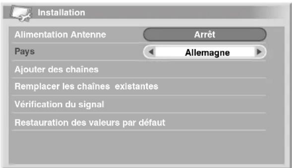 PIONEER PDP507XD - Nouvelle sélection d'un pays - 1
