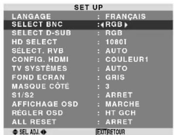 PIONEER PDP615EX - Réglage des connecteurs PC2/COMPONENT2 - 1