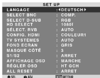 PIONEER PDP615EX - Sélection de la langue des menus - 1