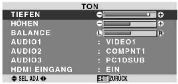 PIONEER PDP615EX - Einstellung von Hohen, Tiefen und linker/rechter Balance - 1