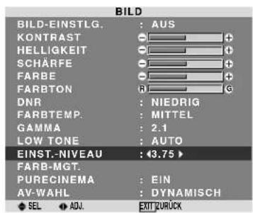 PIONEER PDP615EX - Einstellung des Grundpegels (Schwarzpegels) - 1