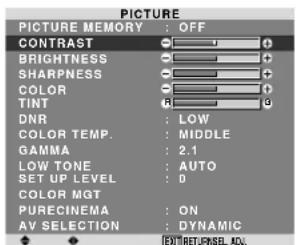 PIONEER PDP615EX - Adjusting the picture - 1