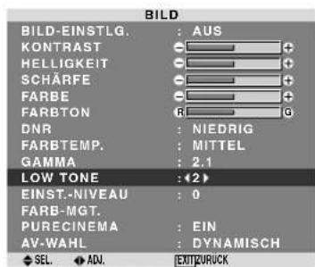 PIONEER PDP615EX - Einstellen der niedrigen Farbtone - 1