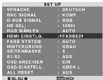 PIONEER PDP615EX - Einstellung des Schwarzpegels für das HDMI-Signal - 1