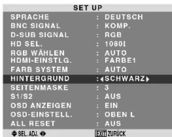 PIONEER PDP615EX - Einstellung der Hintergrundfarbe, wenn kein Signal eingegeben wird. - 1