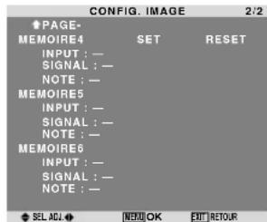 PIONEER PDP615EX - Menu de réglage de l'image Mise en mémoire des réglages de l'image - 2