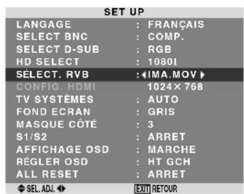 PIONEER PDP615EX - Réglage d'une image d'ordinateur vers l'écran de selection de RGB correct - 1
