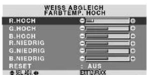 PIONEER PDP615EX - Einstellung der Farbe auf die gewündchte Qualität - 1
