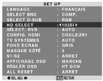 PIONEER PDP615EX - Réglage de l'image haute définition vers une taille d'écran qui convient - 1