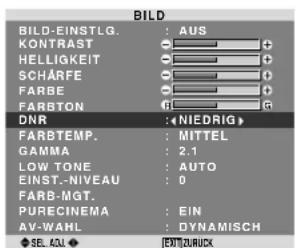PIONEER PDP615EX - Beispiel: Einstellung "HOCH - 1